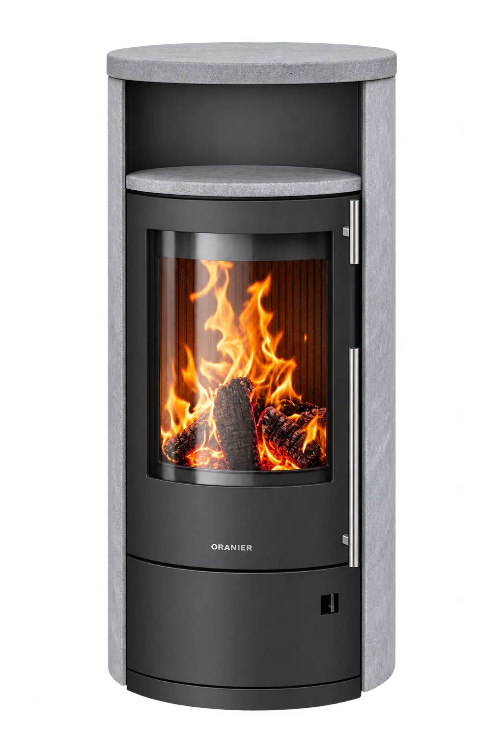 ORANIER Corso 2.0 runder Kaminofen mit heller Verkleidung